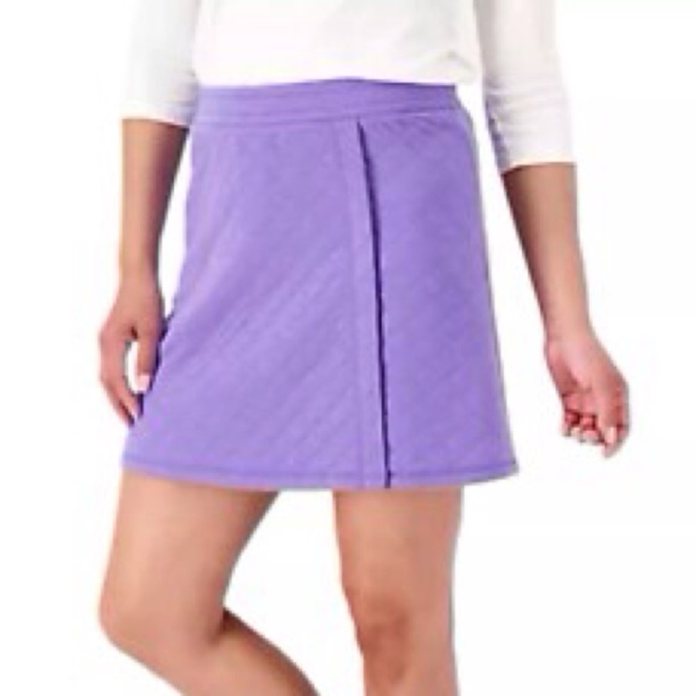 Isaac Mizrahi Live! Women 5X Dusk Violet Soho Quilted Knit Jacquard Skort NWOT